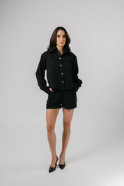 Fior Blouse Black
