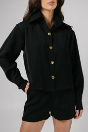 Fior Blouse Black