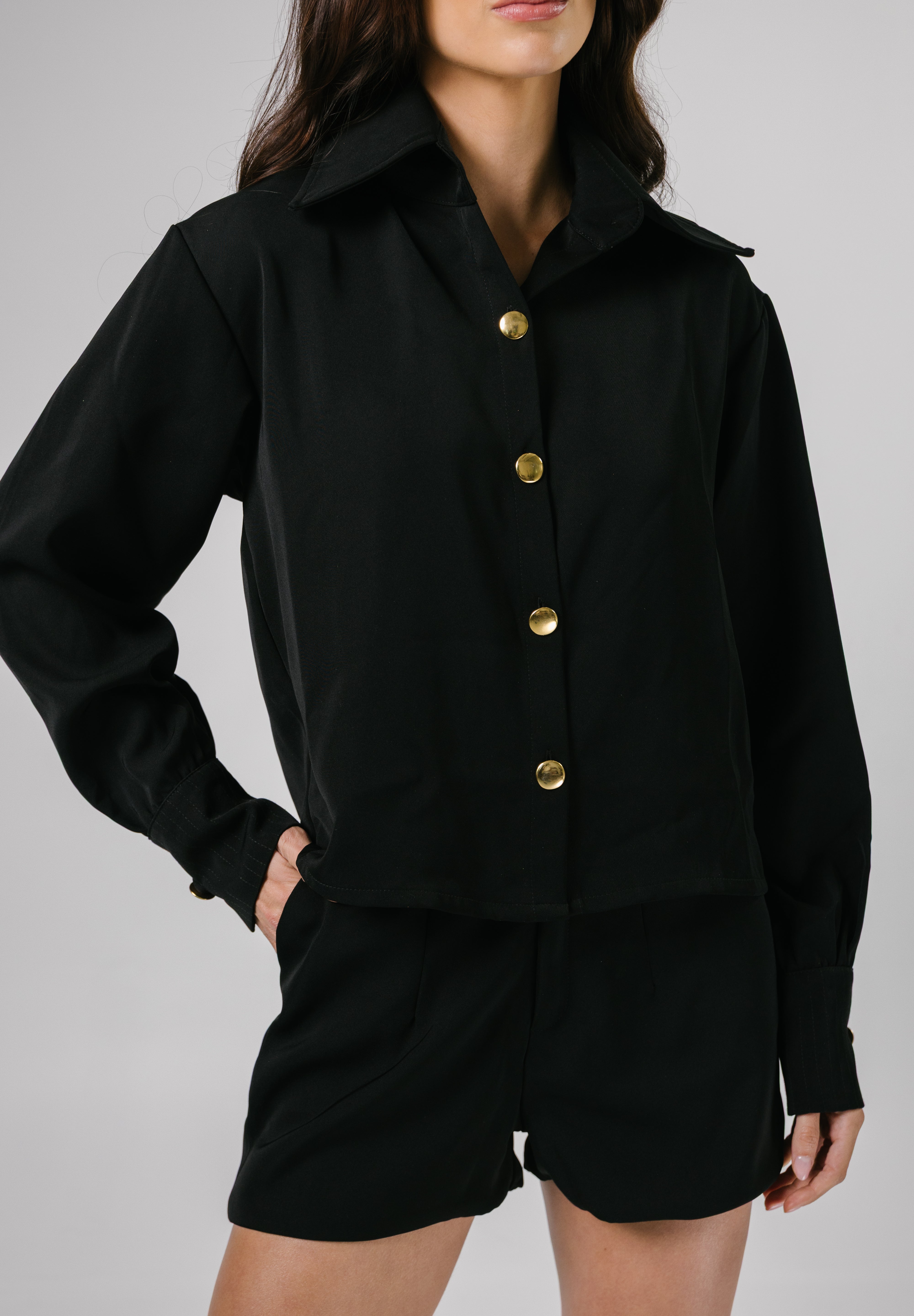 Fior Blouse Black