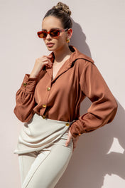 Fior Blouse Mocca