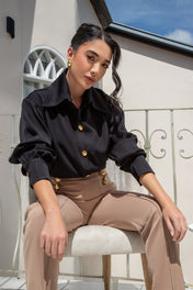 Fior Blouse Black